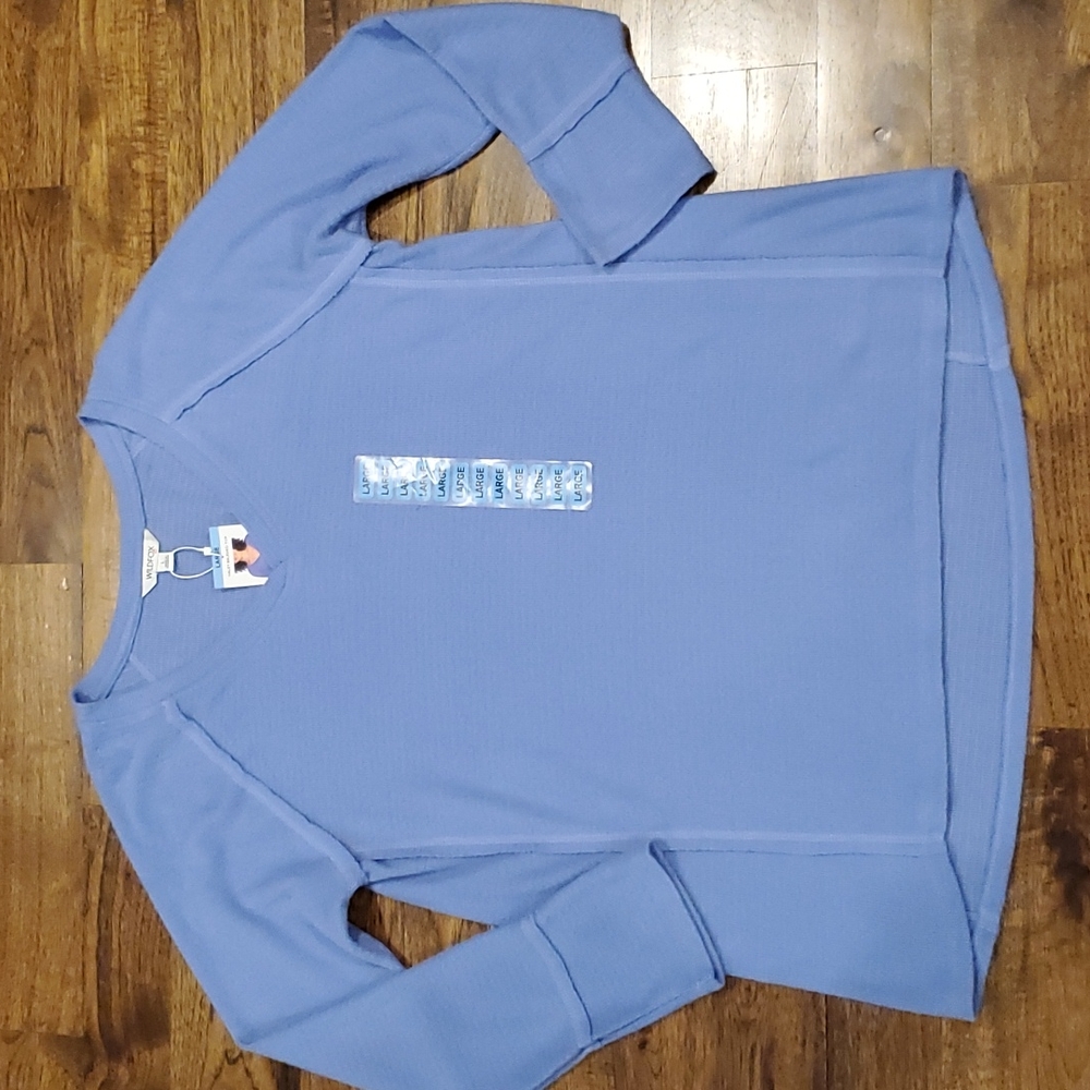 Womens Wildfox blue Haley Brushed Top size L - Picture 1 of 5